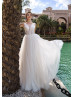Ivory Lace Tulle V Back Enchanted Wedding Dress